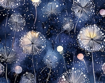 Pissenlits de minuit ! 100% coton tissu nouveau design floral jardin de fleurs mètres/gras/long/quarts matelassage patchwork artisanat coudre couture