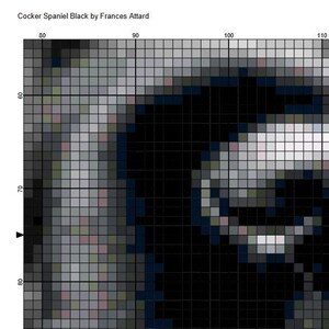 Cocker Spaniel Black - Beautiful Spaniel Dog Fun Cross Stitch Paper ...