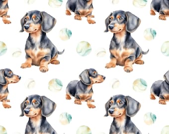 Dachshund Dogs! 100% Cotton Fabric NEW Sausage Dog Design Metres/Fat/Long/Quarters Quilting Crafting Sewing Material Fun Pets Doggie Doxies