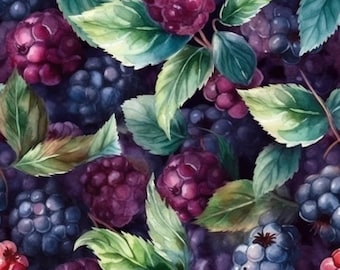 Baies d'automne ! Tissu 100 % coton ! Design de jardin Récolte d'automne Mètres/gras/long/quarts Quilting Patchwork Artisanat Coudre Couture Bramble