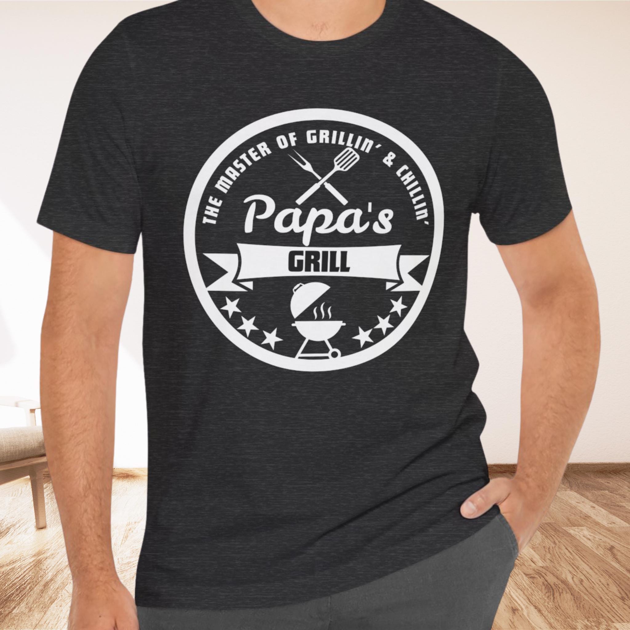 Customizable "Papa's" Grill Master Tee, BBQ Chef Shirt, Father's Day Gift, Unisex Grill Tee, Custom Family Cooking Shirt