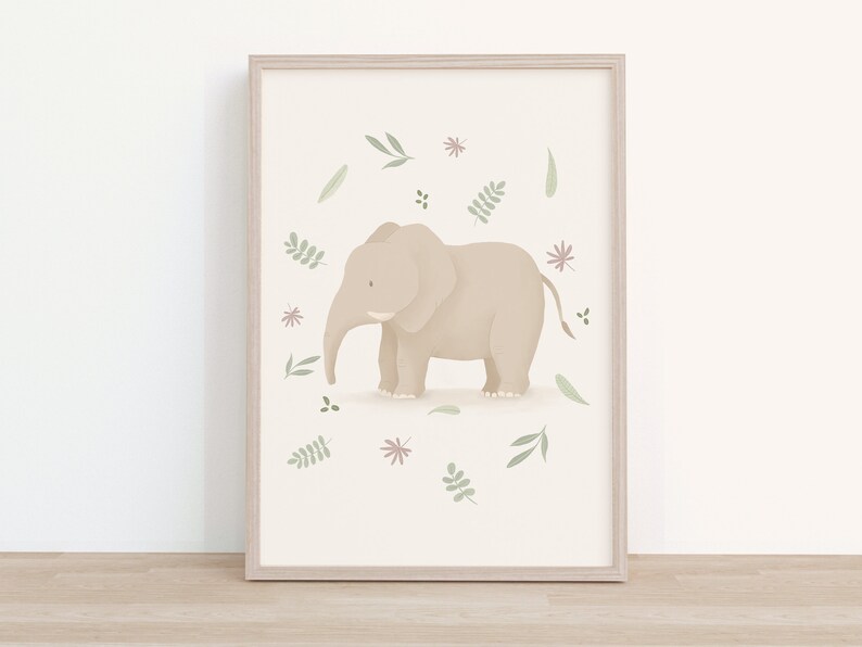 Safari Nursery Children's room Wall Art Print Set of 4 image 3