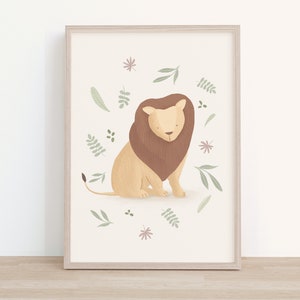 Safari Nursery Children's room Wall Art Print Set of 4 image 5