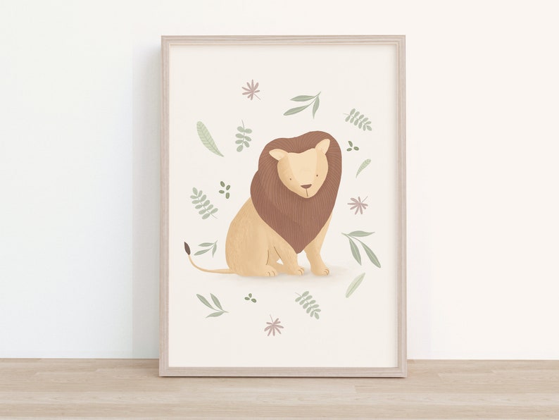 Safari Nursery Children's room Wall Art Print Set of 4 image 5