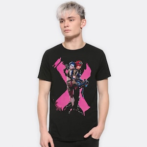 Camiseta Arcane Vi y Jinx, tallas para hombre y mujer (ARC-985129)