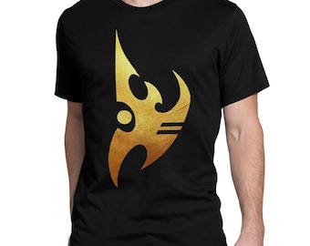 Koszulka z symbolem protossów Starcraft, rozmiary męskie i damskie (GAM-32221)