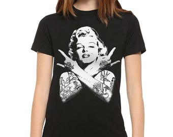 Marilyn Monroe Rock and Roll T-Shirt, Men's Women's Sizes (MON-22211)