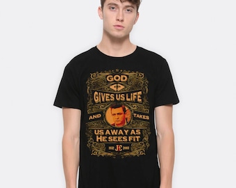 Camiseta de Johnny Cash "Dios nos da vida", tallas para hombre y mujer