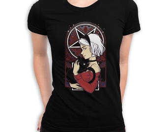 Camiseta con diseño de Las escalofriantes aventuras de Sabrina, tallas para hombre y mujer.