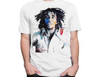 Bob Marley T-Shirt, Herren Damen-Größen (BOB-08100)