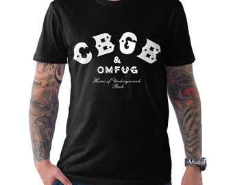 T-shirt CBGB et OMFUG, la patrie du rock underground, tailles homme et femme