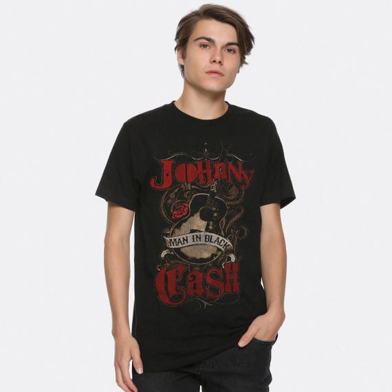 ジョニー・キャッシュ Tシャツ 黒 ジョニー キャッシュ マン イン ブラック ヴィンテージ T シャツ