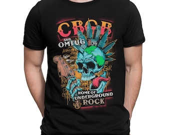 T-shirt CBGB et OMFUG Home of Underground Rock, tailles homme femme
