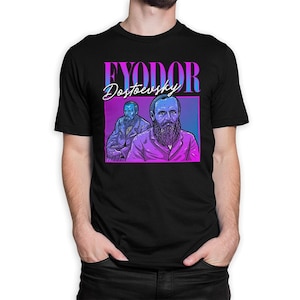 Fyodor Dostoevsky Retro T-Shirt, Men&#39;s Women&#39;s Sizes