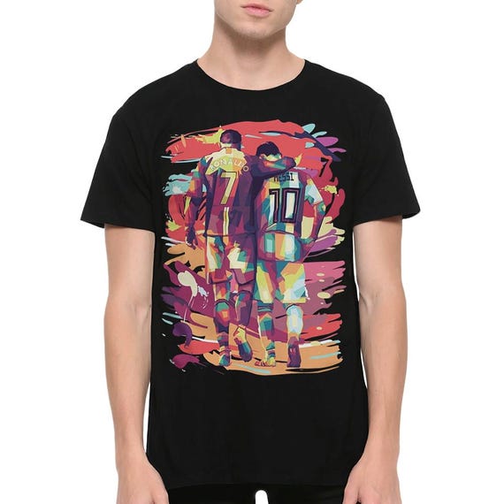 Lionel Messi and Cristiano Ronaldo T-Shirt, Men's Women's Sizes (FFT-00110)