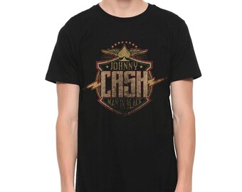 Camiseta vintage de Johnny Cash "Hombre de Negro", tallas para hombre y mujer