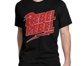 David Bowie Rebel Rebel Vintage T-Shirt, Men's Women's Sizes (DAB-08521)