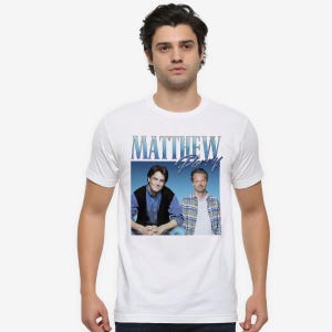 Matthew Perry Vintage 90&#39;s T-Shirt, Chandler Bing Friends Shirt, Men&#39;s Women&#39;s Sizes