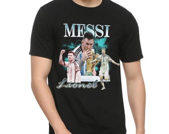 Lionel Messi Champion T-Shirt, Men's Women's Sizes (MSS-88801)