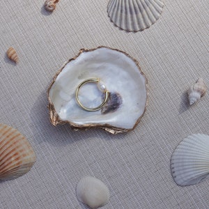 Oyster Shell Trinket Jewelry/Ring Dish - Decorative Oyster Shell