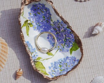 Oyster Shell Trinket Jewelry/Ring Dish - Decorative Oyster Shell