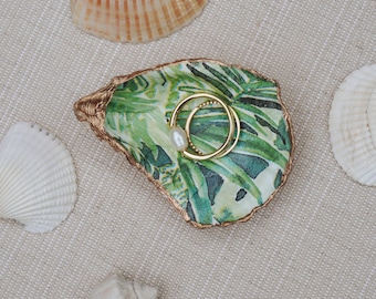 Oyster Shell Trinket Jewelry/Ring Dish - Decorative Oyster Shell