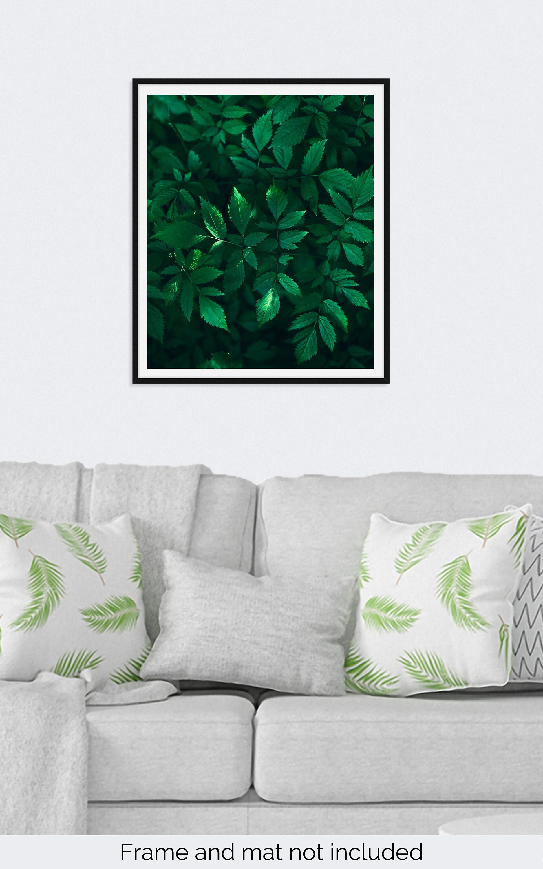 Art Print Green Leaves Living Room Wall Art Bedroom Wall Etsy