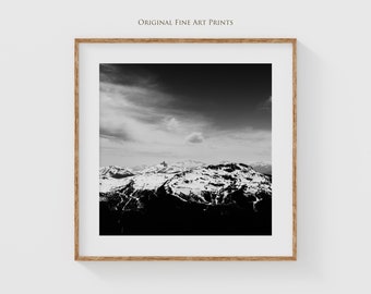 Whistler photography prints - Black Tusk Mountain Canada, the perfect black and white apartment decor