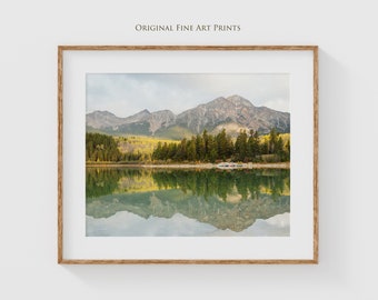 Fine Art Rocky Mountain Print, Fine Art Photography, Landscape Photography Mountain Lake Art for Home Wall Decor