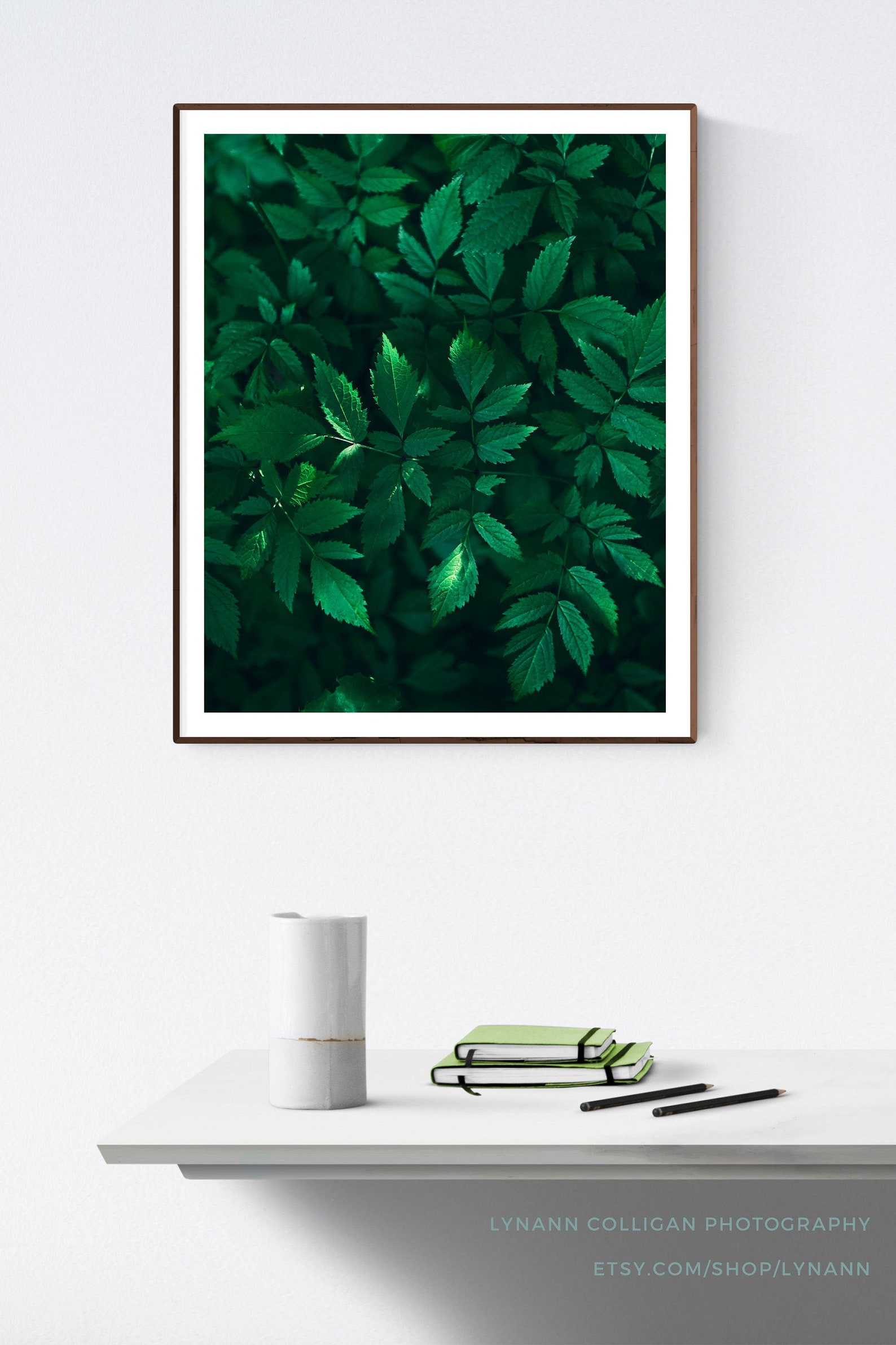 Art Print Green Leaves Living Room Wall Art Bedroom Wall Etsy