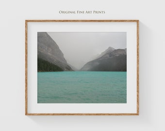Mountain Landscape Photography Prints, Rocky Mountains Lake Louise Wall Art, Fine Art Photography For Home Decor, Banff National Park Canada