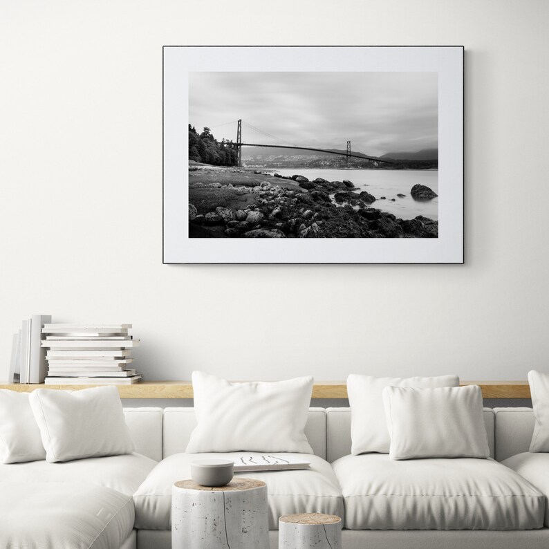 Vancouver Black and White Photography Prints Landscape of the Etsy