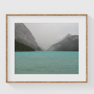 Lake Louise Photography Print, Canadian Rockies Wall Art, Mountain Lake Fine Art, Tranquil Nature Landscape, Scenic Travel Photography