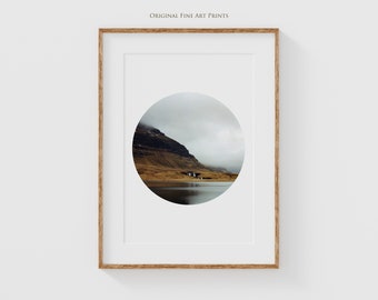 Iceland prints,  Icelandic waterfall mountain, this nature photography is the perfect  bedroom wall decor