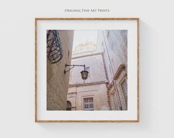 Fine Art Mdina City Print - Malta Fine Art Travel Photography Mediterranean Old Streets Architecture Home Wall Decor