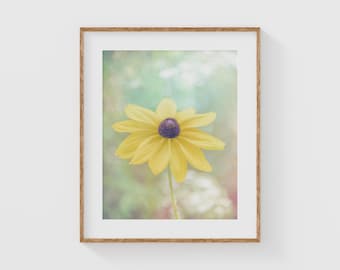 Fine Art Flower Photography Print, Yellow Daisy Wall Art, Nature-Inspired Floral Artwork, Botanical Photography Decor, Bright Flower Print