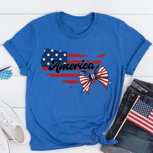 Niedliches 4. Juli Coquette Shirt, Amerika Karte Shirt, Fourth Of Juli Geschenk Shirt, Unabhängigkeitstag Pullover, Amerika Karte Geschenk Shirt, CoquetteTee
