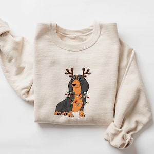 Dachshund Christmas Sweatshirt, Christmas Dog Shirt, Dachshund Shirt, Dachshund Mom Shirt, Dog Lover Shirt, Dachshund Lover Gift T-Shirt