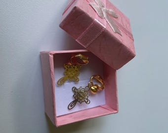 Set of 4 Vintage Earrings - Gold Tone Earrings