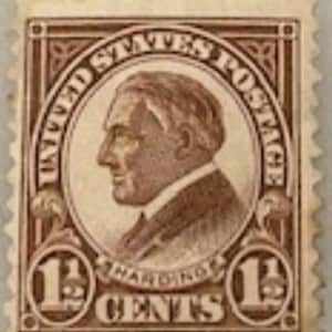 1920&#39;s Collectible Vintage Stamps - Warren Harding 1 and 1/2 cents