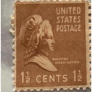 Martha Washington | Collectible Vintage Stamps 1 and 1/2 cents