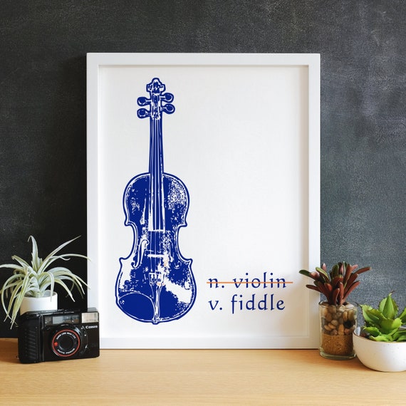 Fiddle Not Violin Music Printable Violin Wall Art Country Etsy