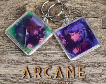 Ekko and Powder/Jinx Duo/Matching Keychains (League of Legends/Arcane Season 2)