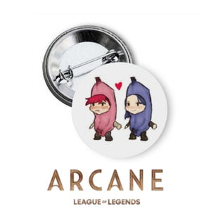 Vi and Caitlyn Arcane Pin Back Button