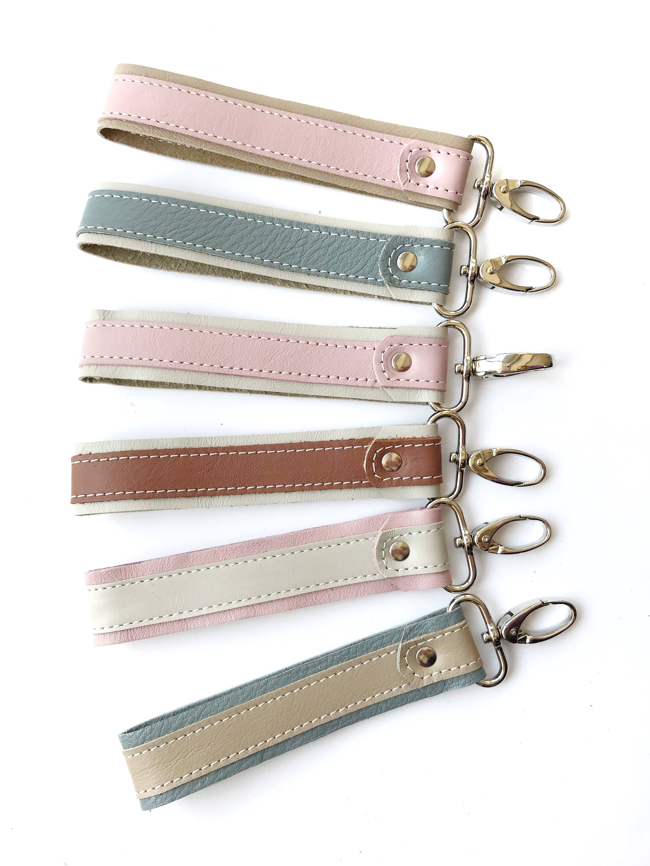 Leather Keychain - You Choose the Colors and Finishes - Wristlet Strap ...