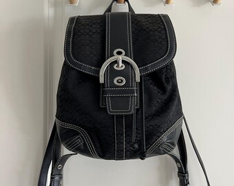 Vintage Y2k Coach Backpack 6342 Legacy Signature C Black  display picture 3