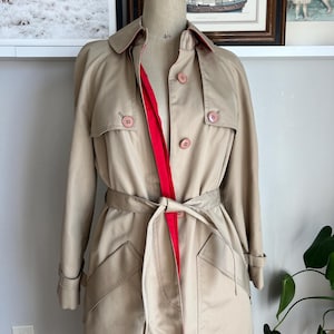 vintage London fog grey green trench coat