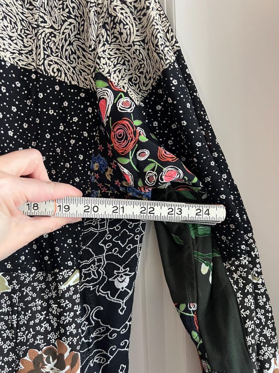 Vintage 100% rayon patchwork statement jacket - s… - image 6