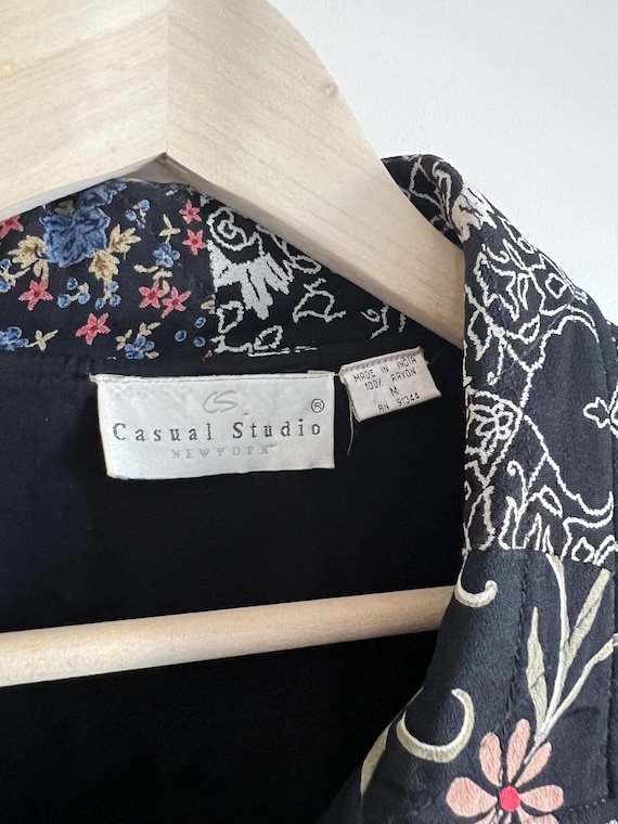 Vintage 100% rayon patchwork statement jacket - s… - image 3