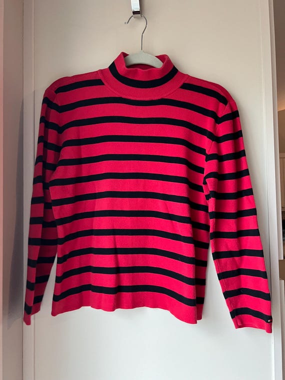 Tommy hilfiger striped turtleneck new arrivals